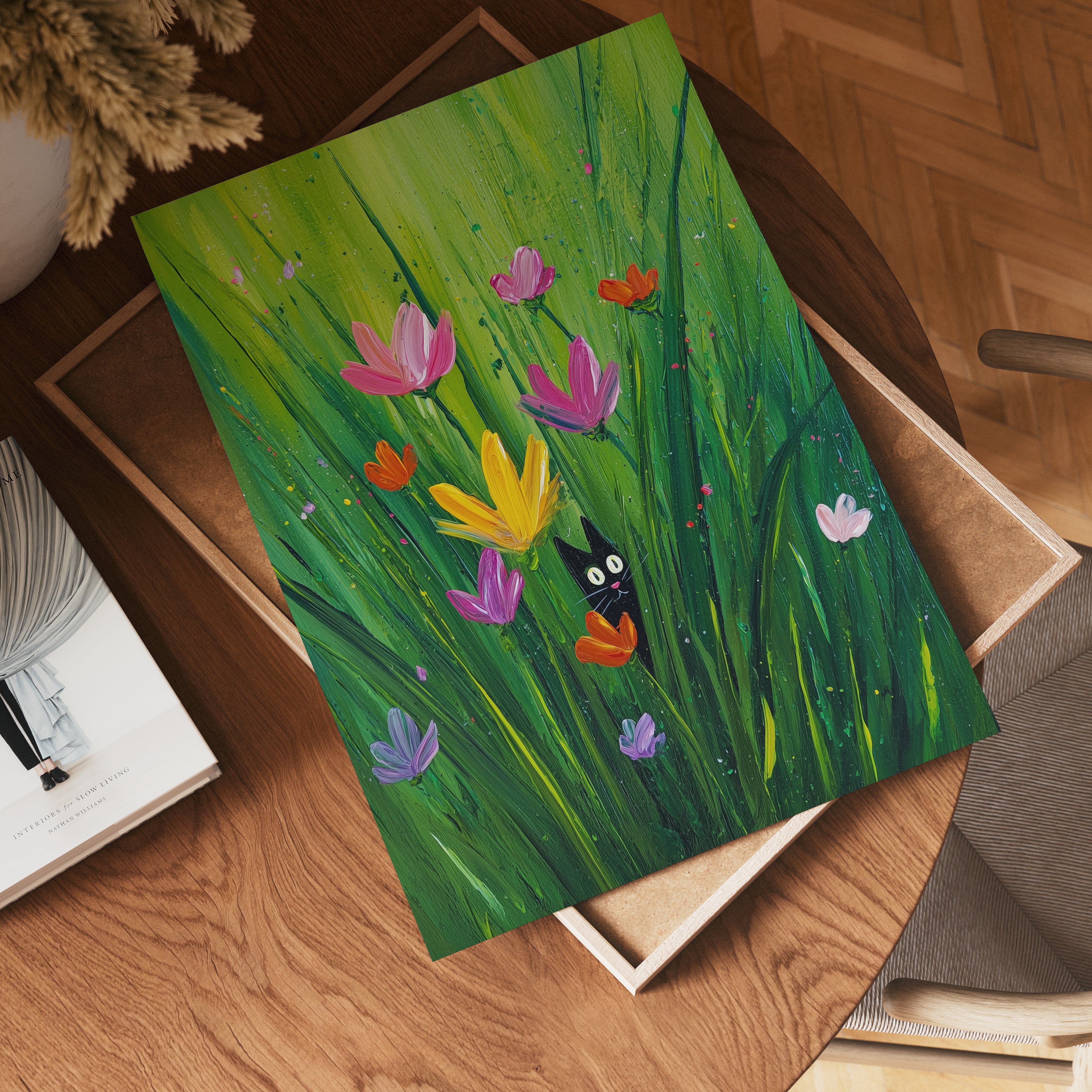 Hidden Garden Cat Poster