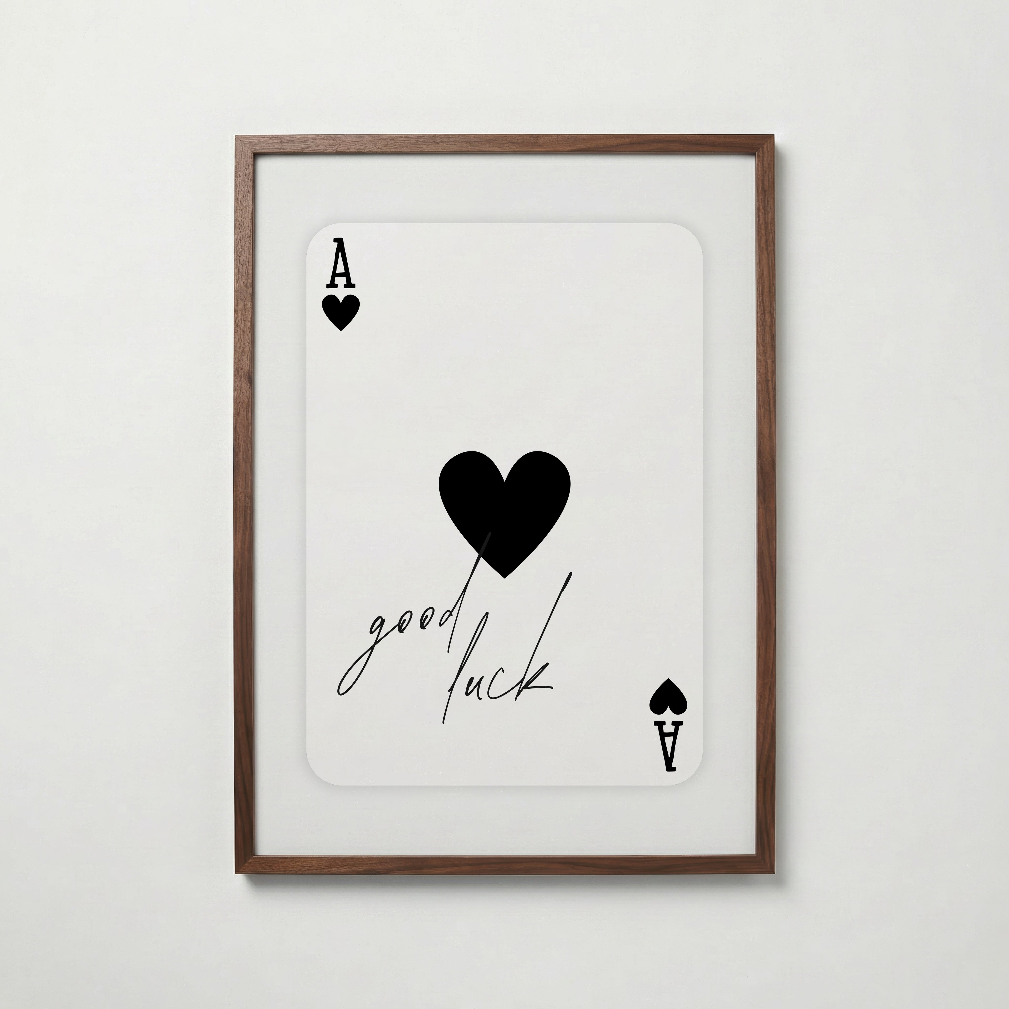 Lucky Ace Poster – valnötsram