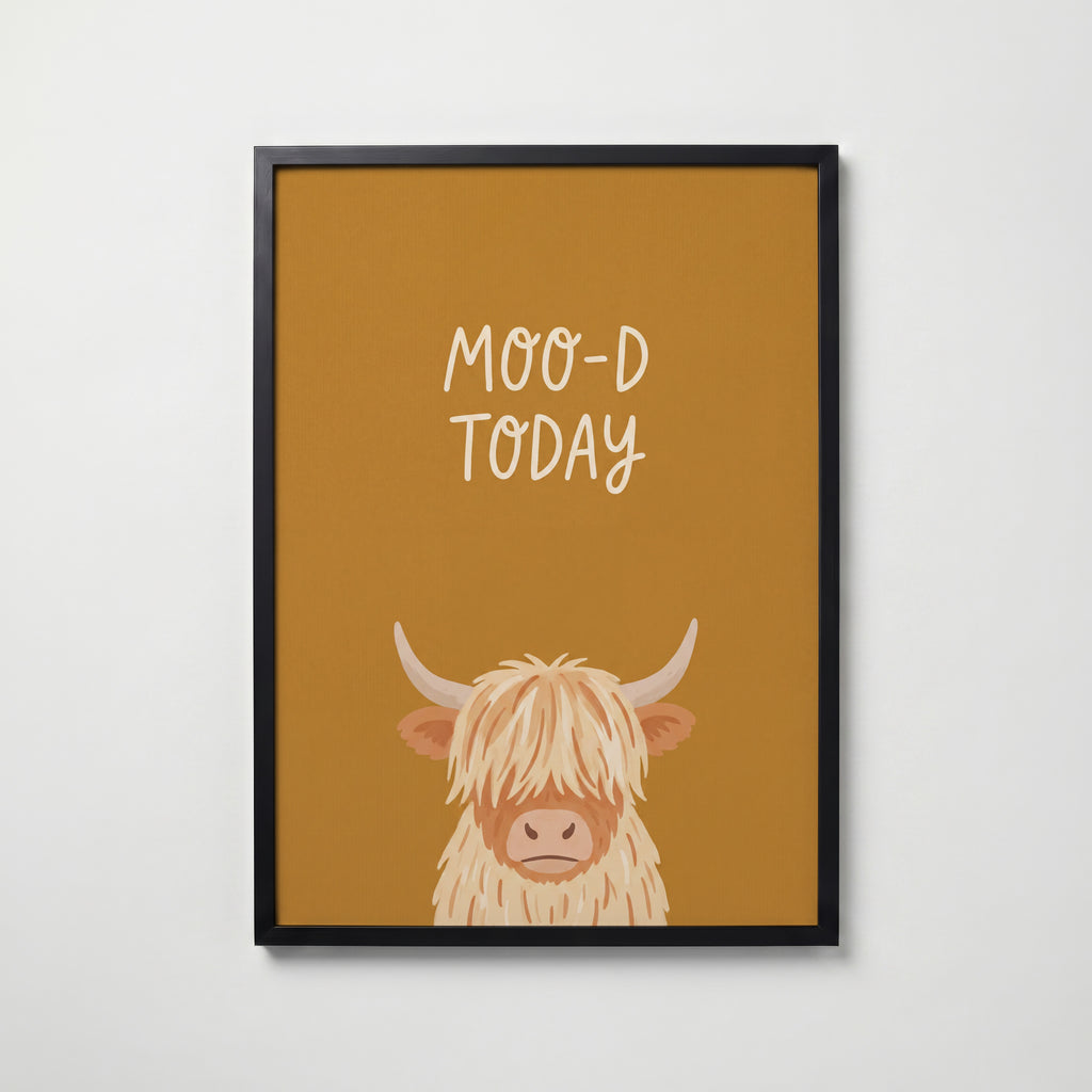 Moo-D Today Poster – svart ram