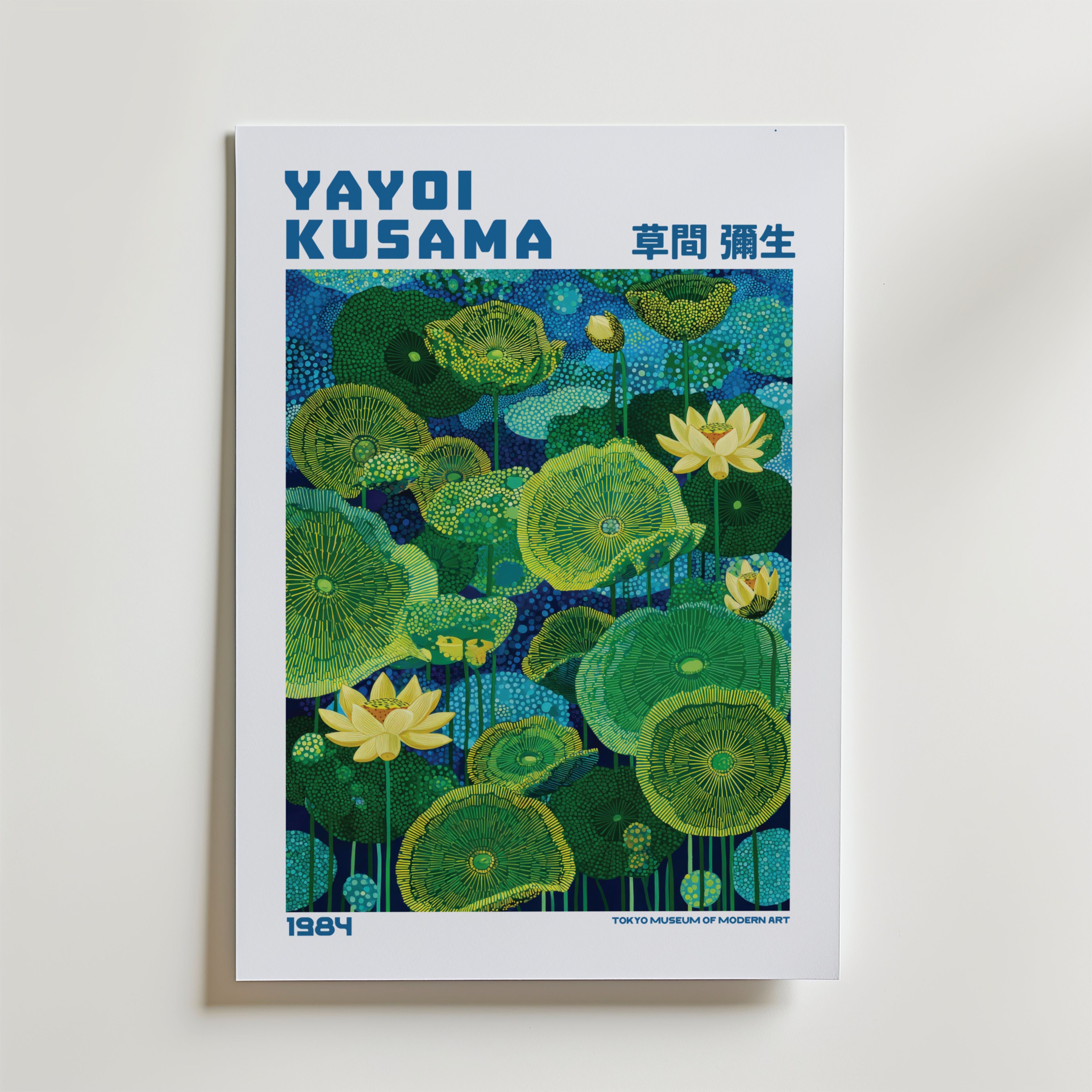 Yayoi Kusama Emerald Lotus Garden 1984 Poster