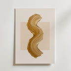 Ochre Curve Poster – canvas utan passepartout