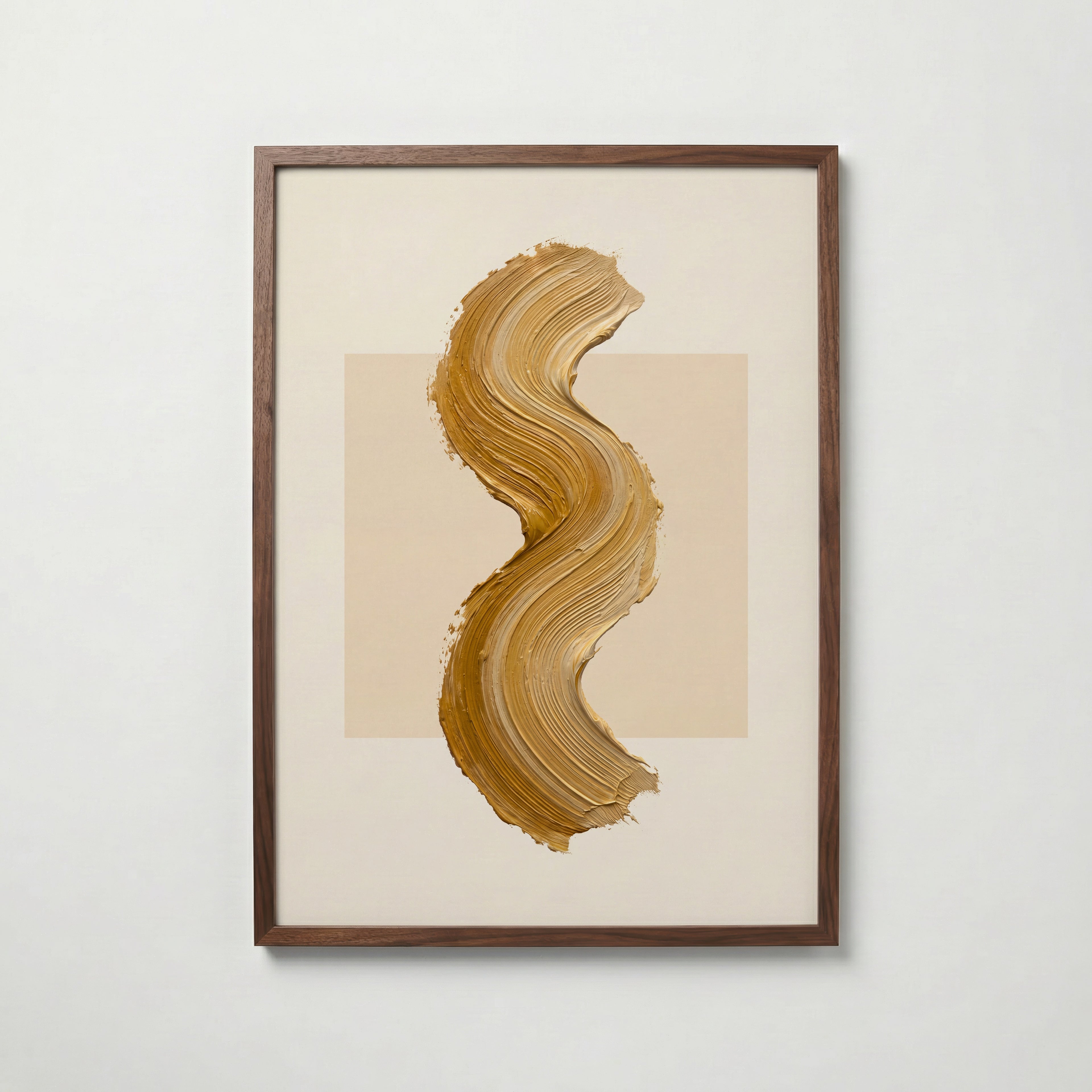 Ochre Curve Poster – valnötsram