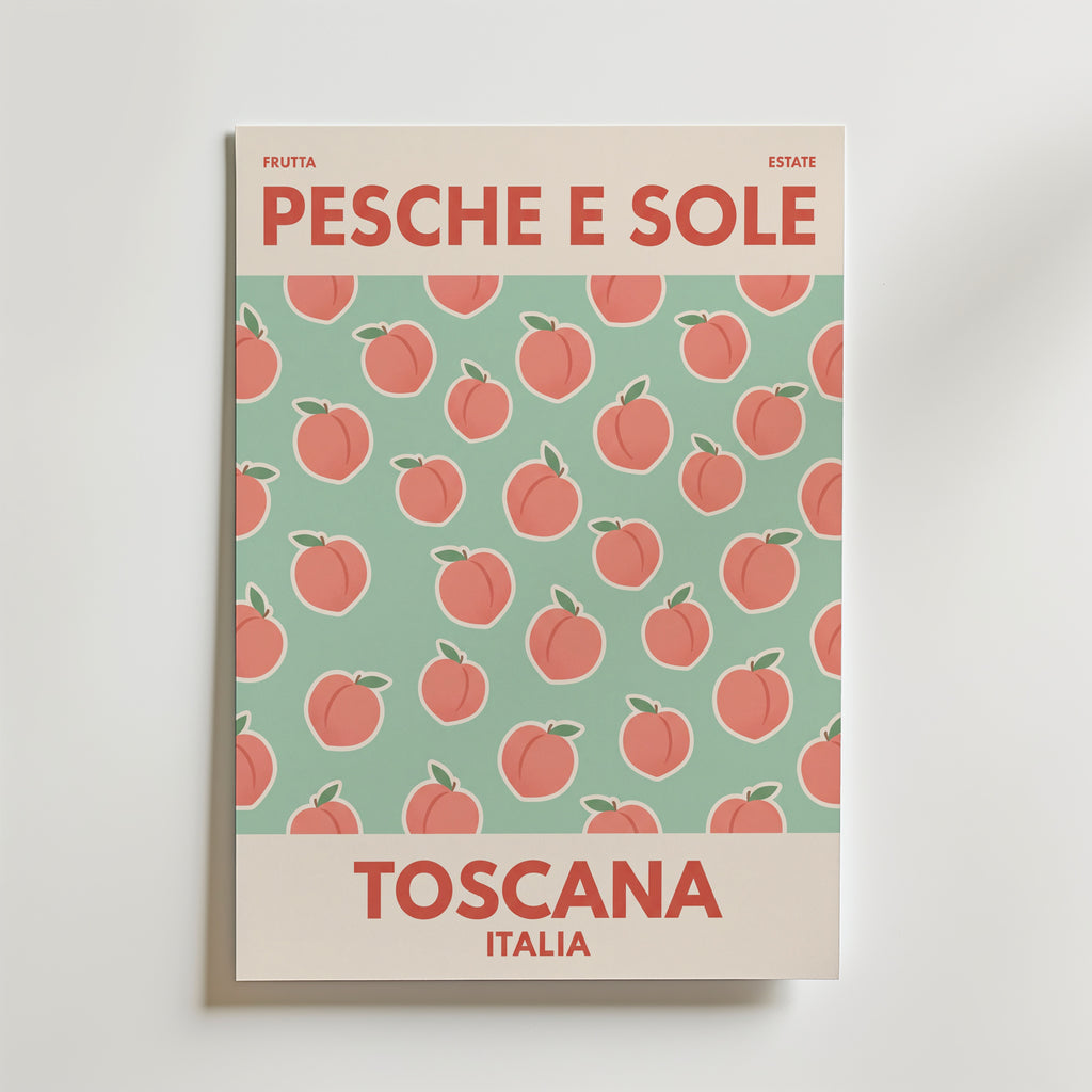 Tuscan Peaches Poster – canvas utan passepartout