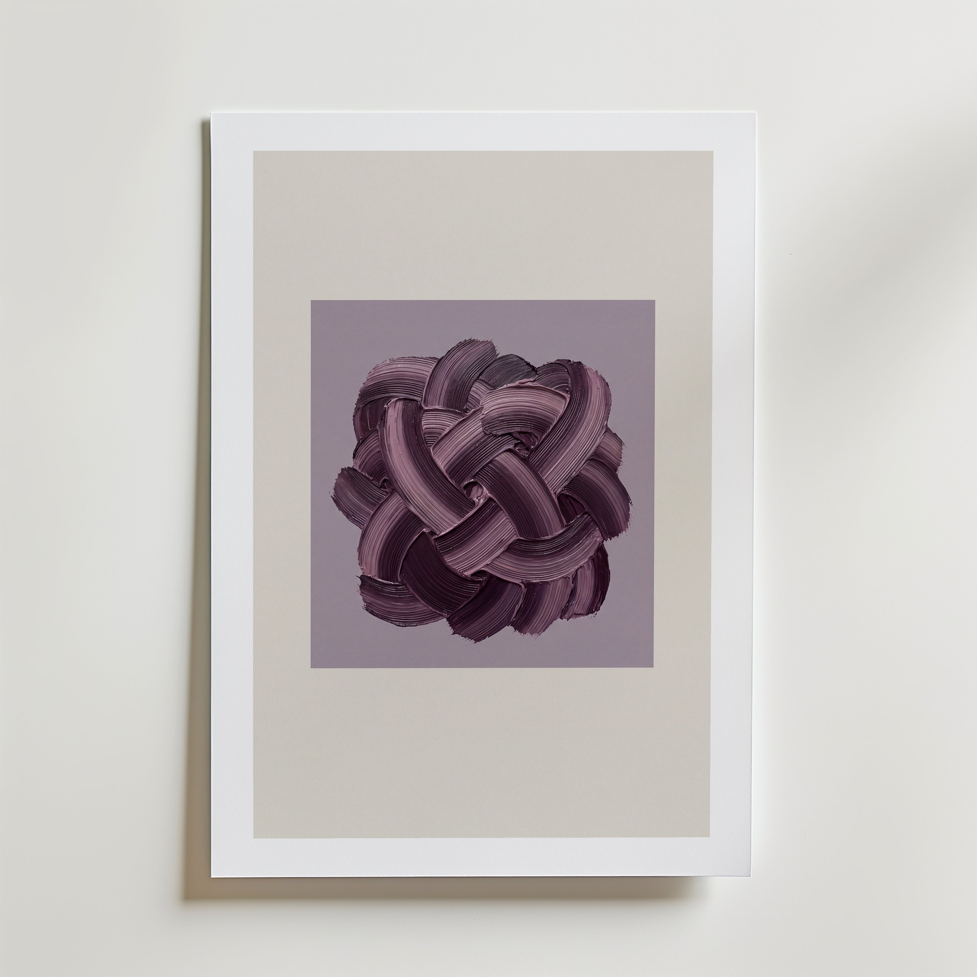 Plum Knot Poster – med passepartout