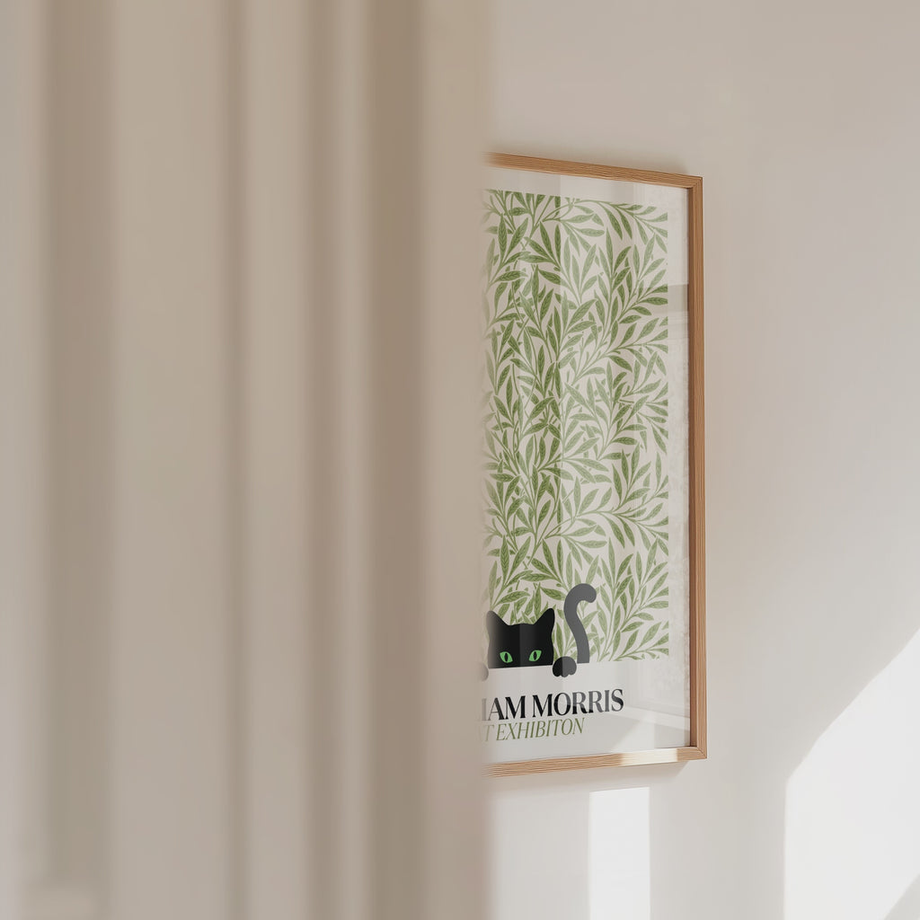 William Morris Cat Exhibition Poster