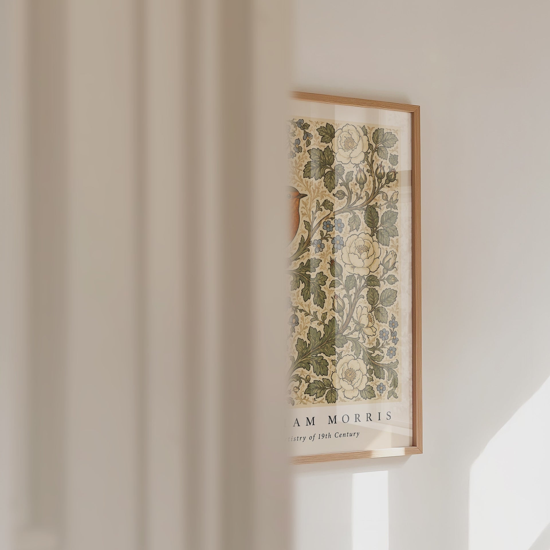 Robin Among Roses William Morris Poster