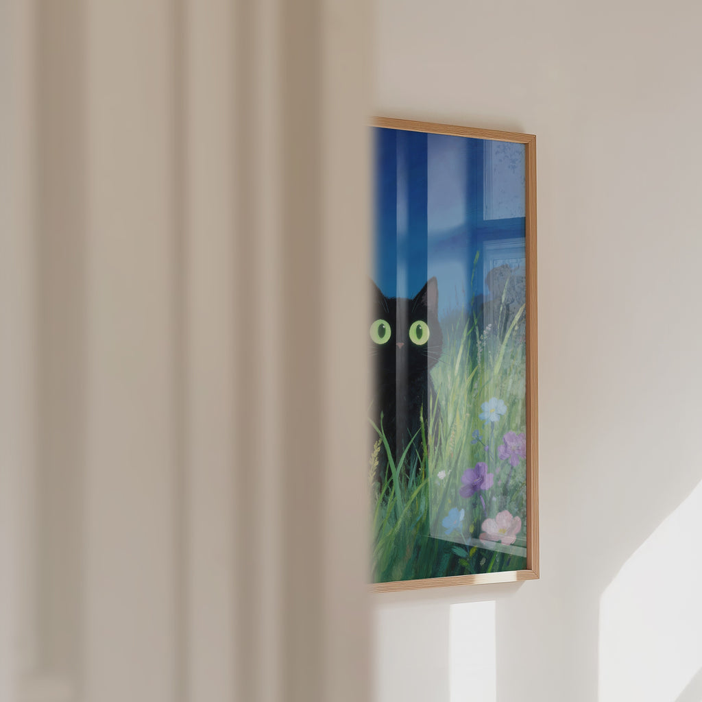 Verdant Night Cat Poster – väggvideo