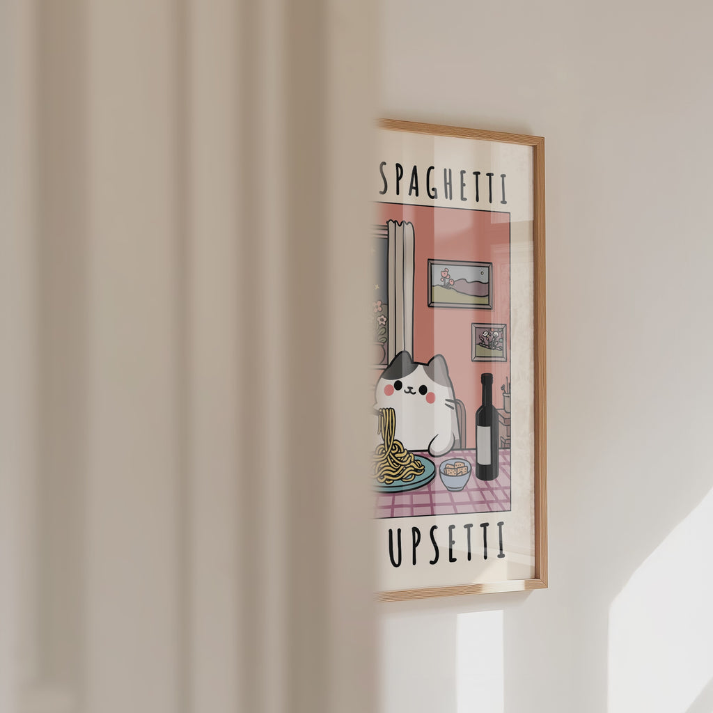 Spaghetti Comfort Cat Poster