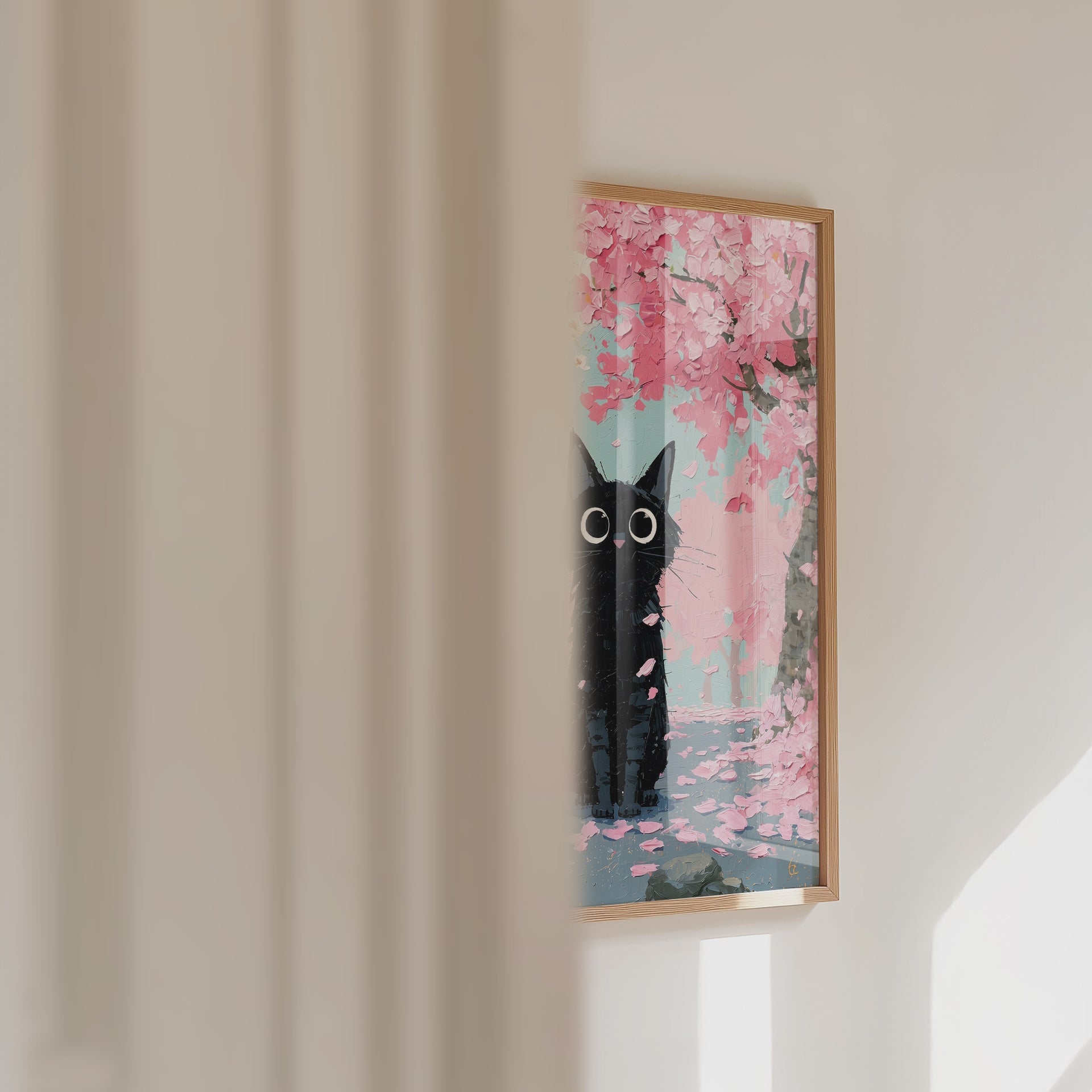 Cat in Apple Orchard Poster – väggvideo