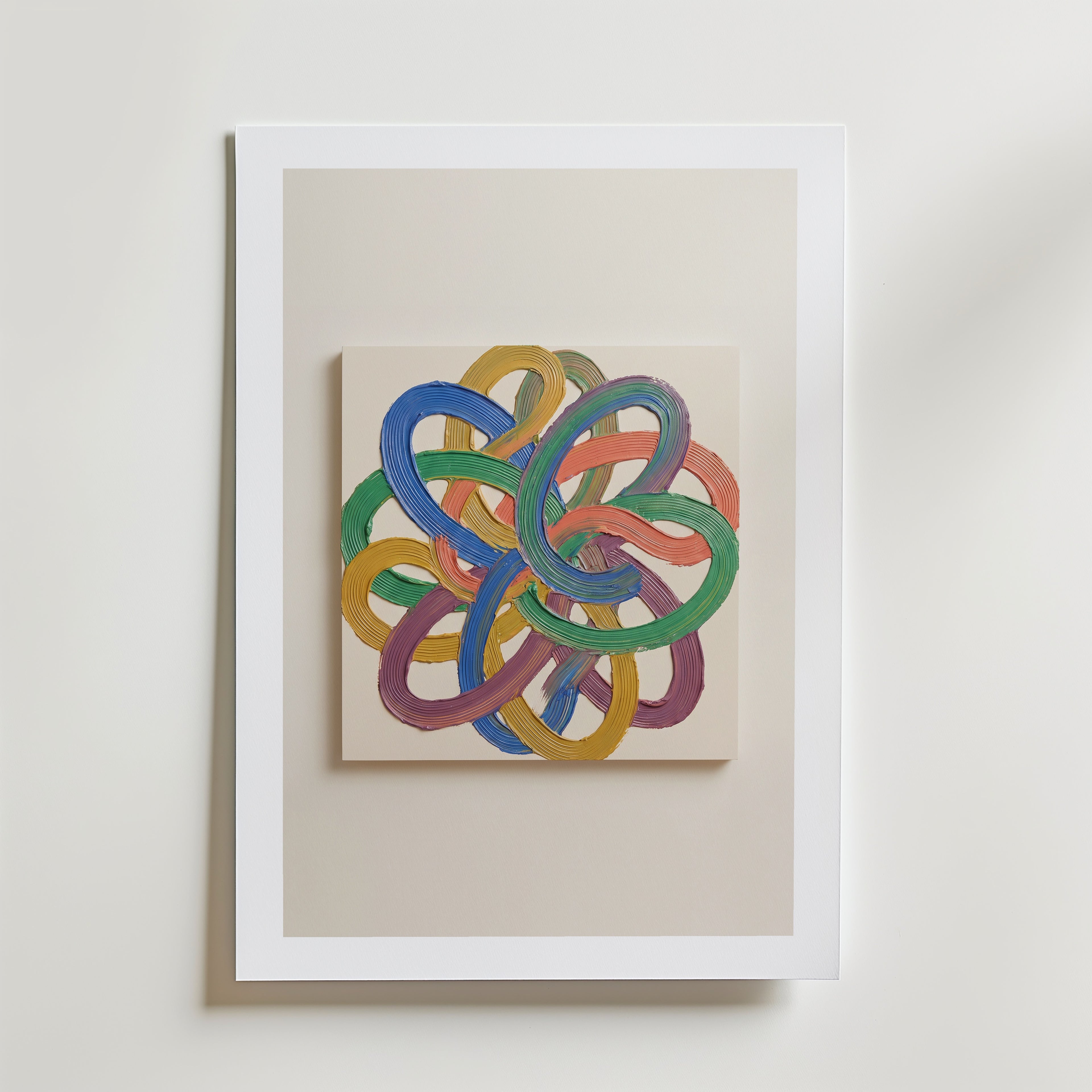 Prismatic Knot Poster – med passepartout