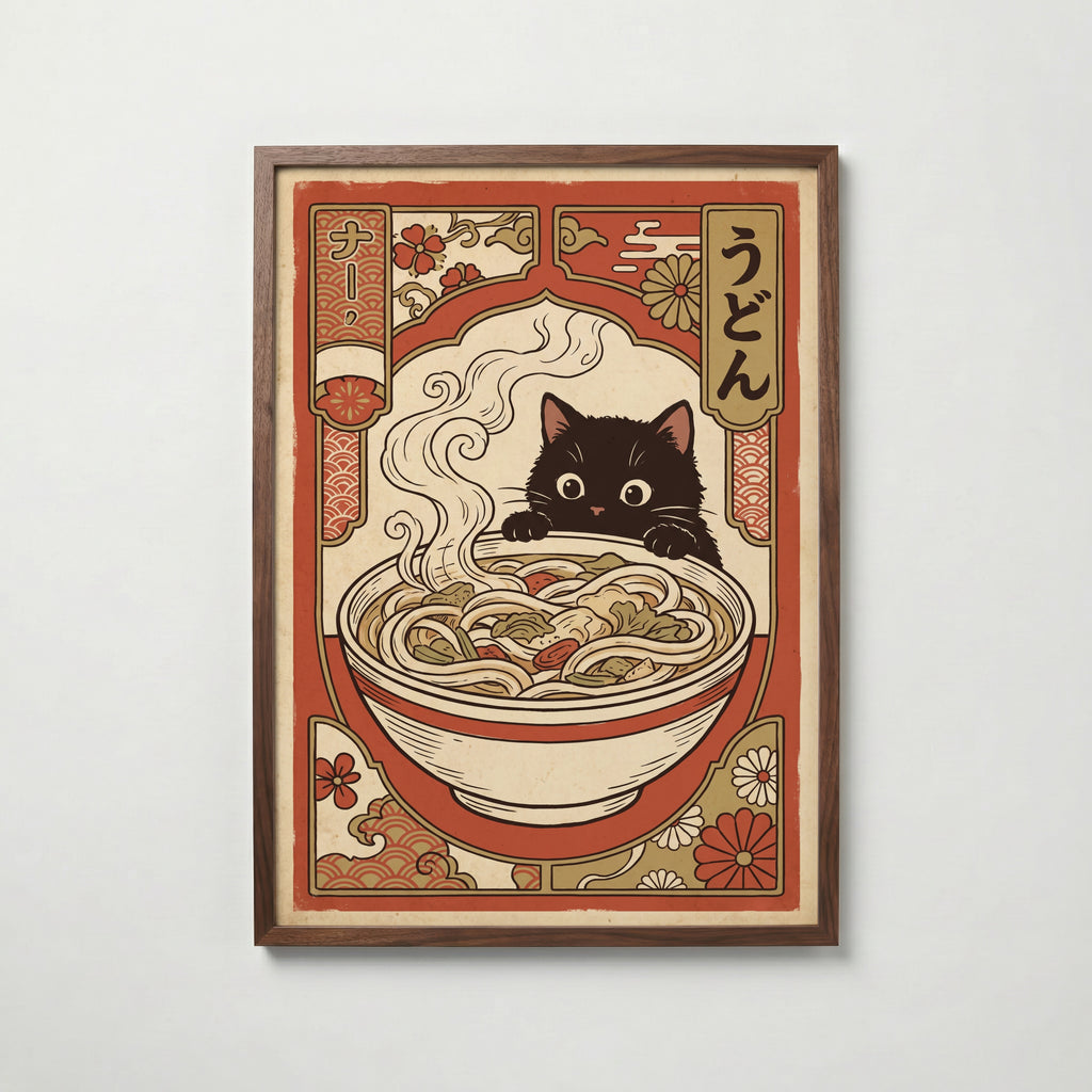 Ramen Cat Poster – valnötsram