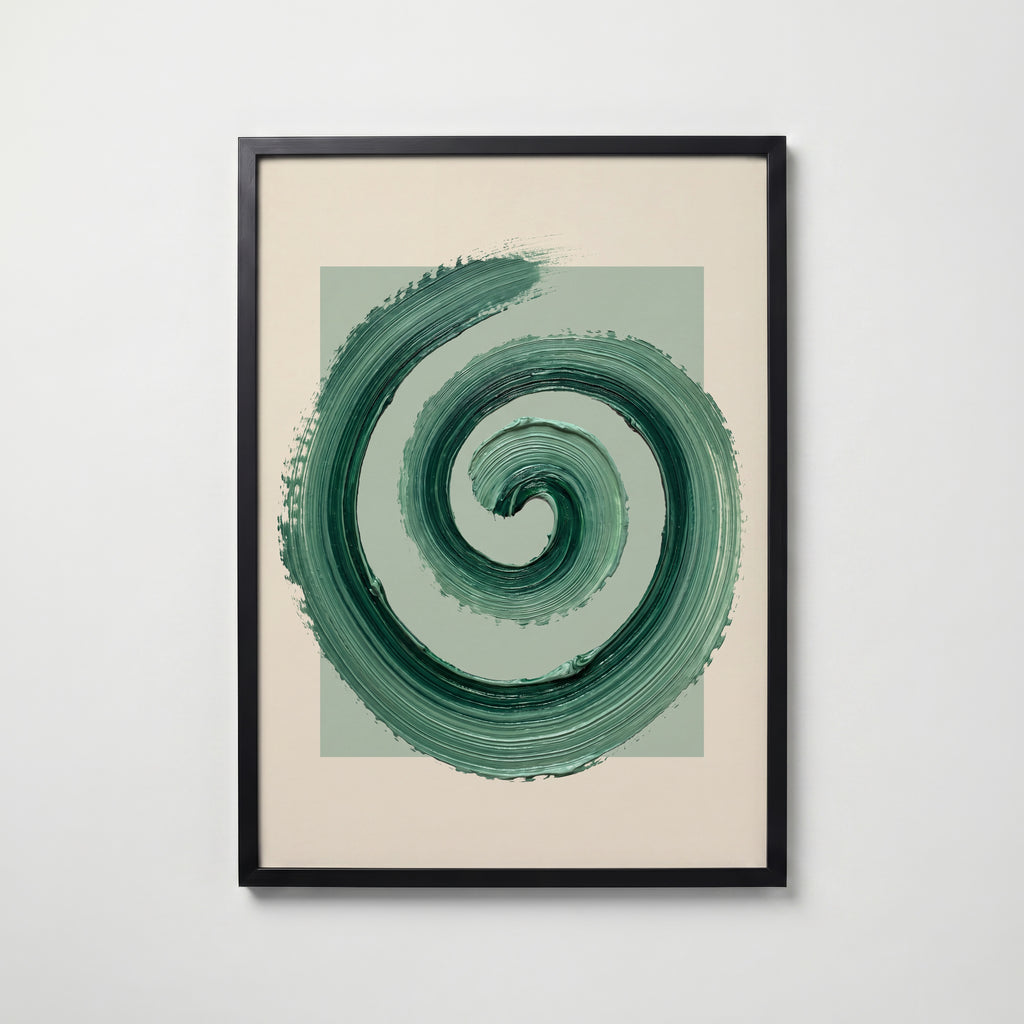 Sage Spiral Poster – svart ram