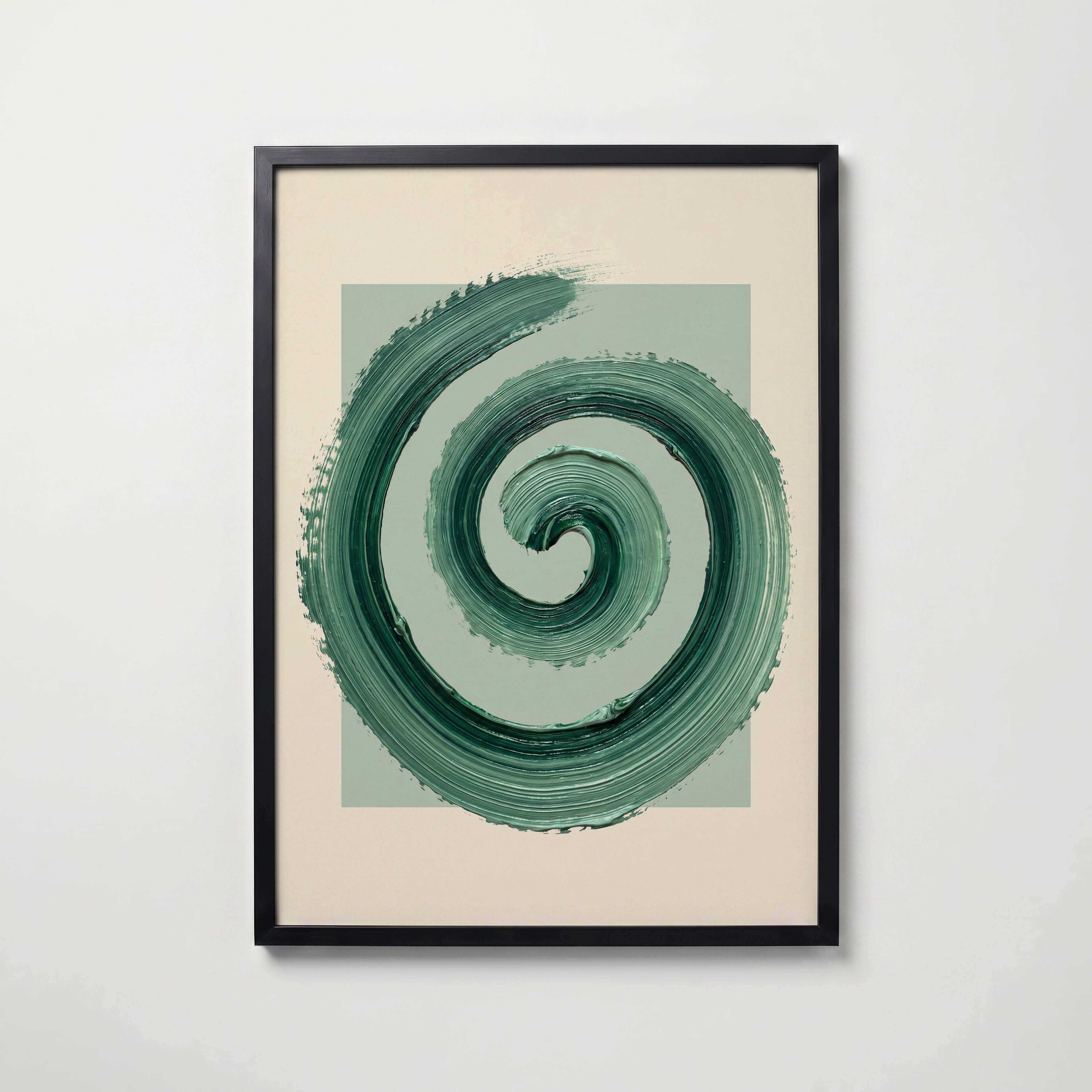 Sage Spiral Poster – svart ram