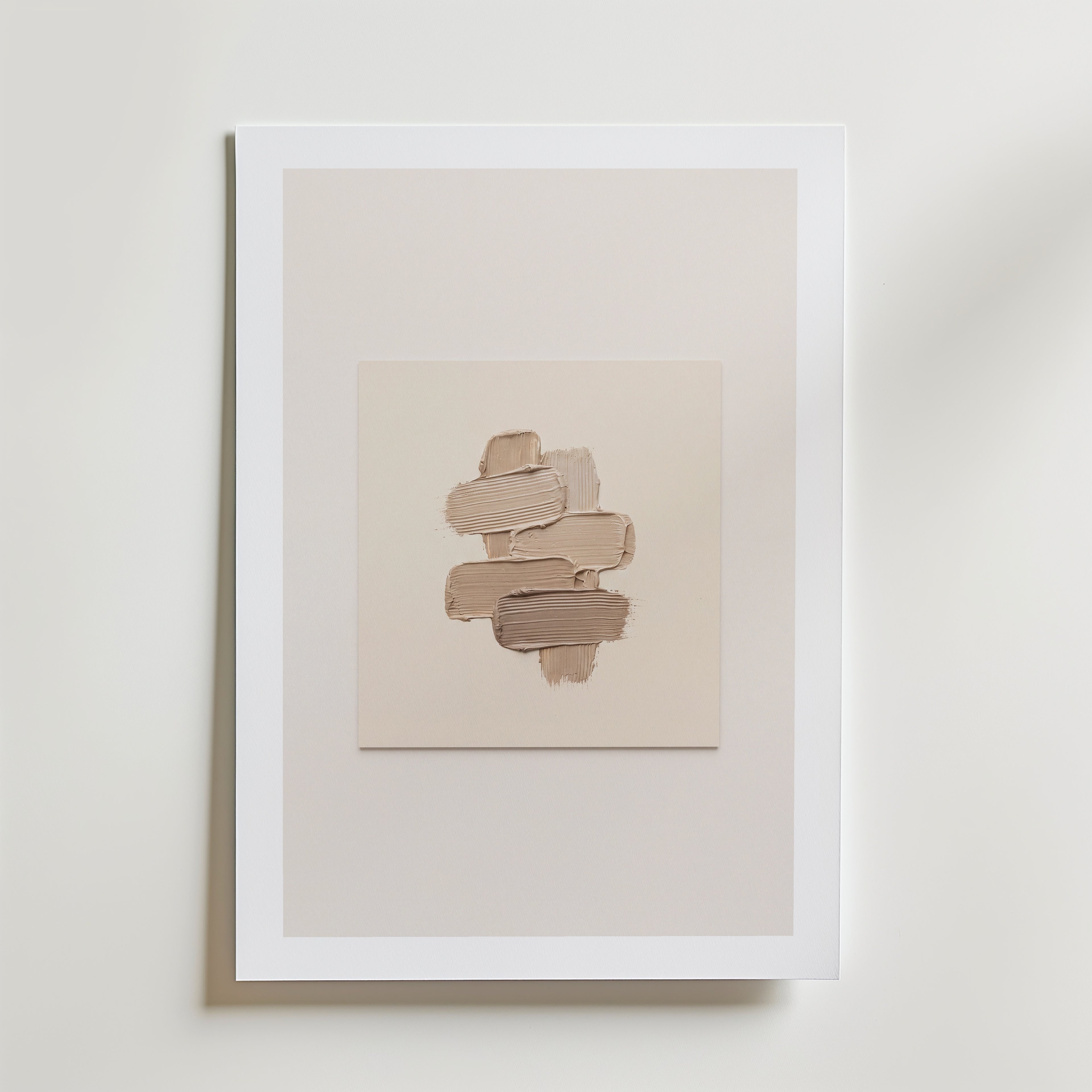 Sand Cairn Poster – med passepartout