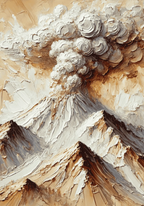 Abstract Volcanic Explosion Poster – poster väggdekoration