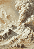 Abstract Volcanic Eruption Poster – poster väggdekoration