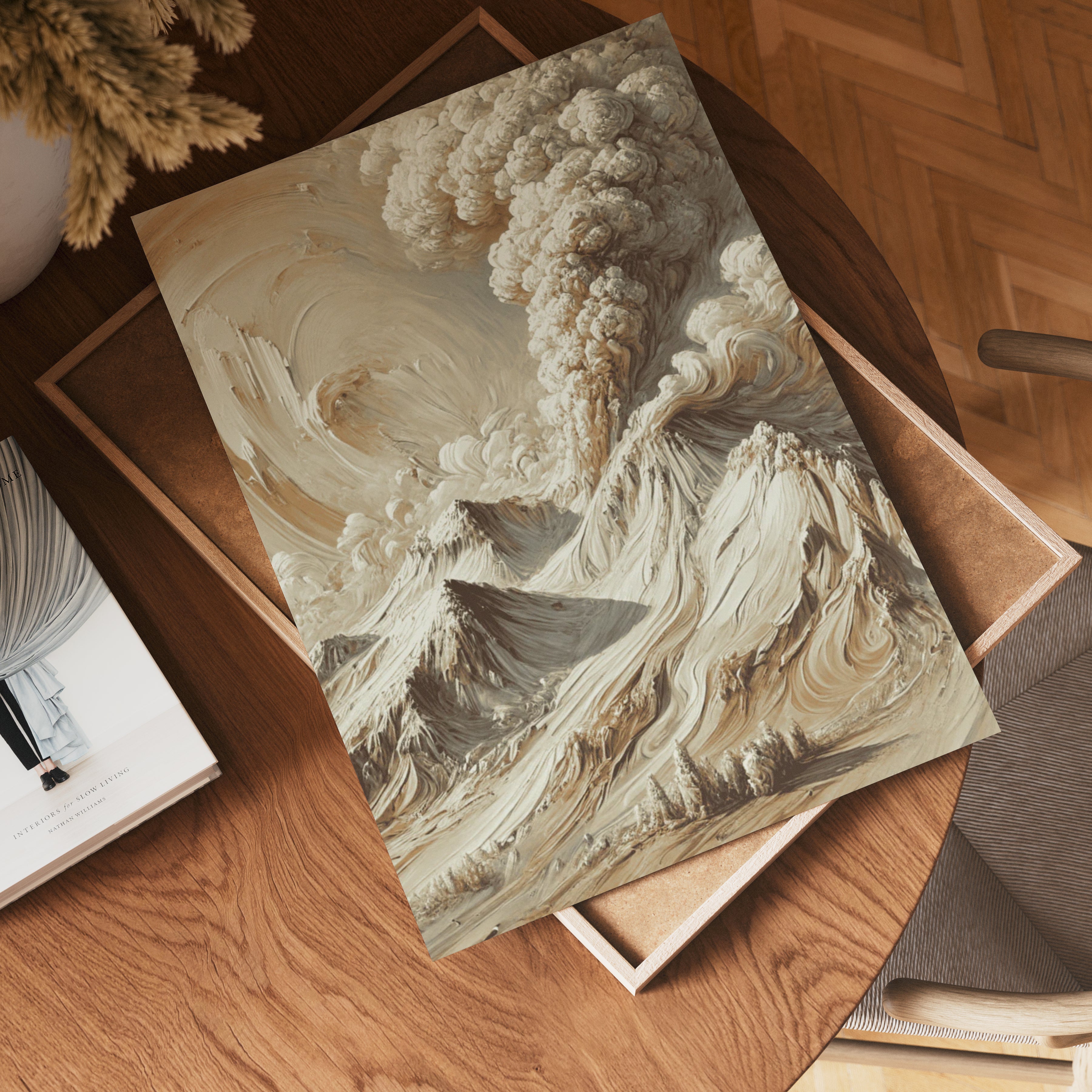 Abstract Volcanic Eruption Poster – poster väggdekoration