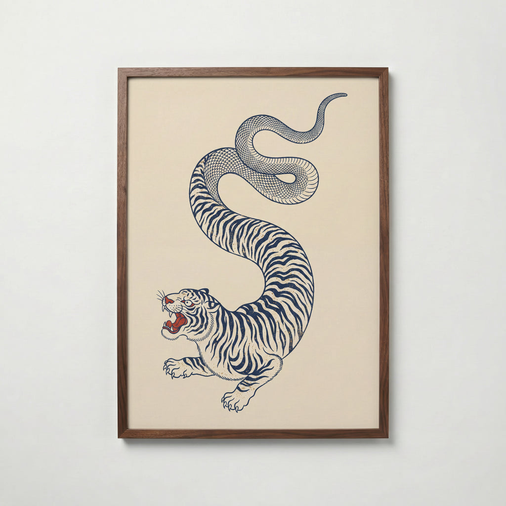 Tiger Serpent I Poster – valnötsram