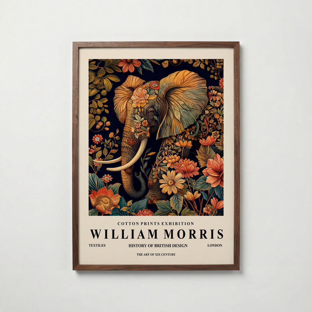 William Morris Elephant Poster – valnötsram