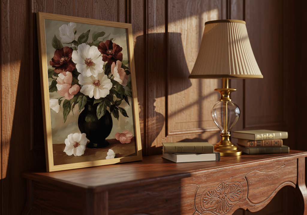 Blomstermaleri i olie Nr.2 Plakat