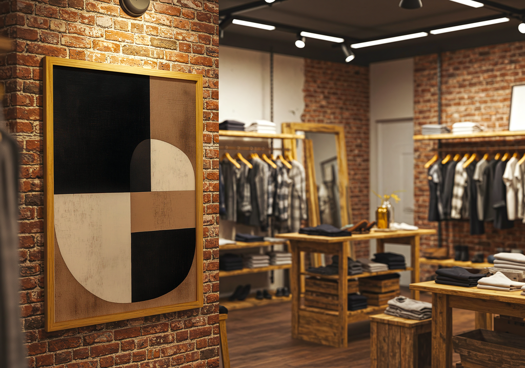 Abstract Brown Shapes Poster