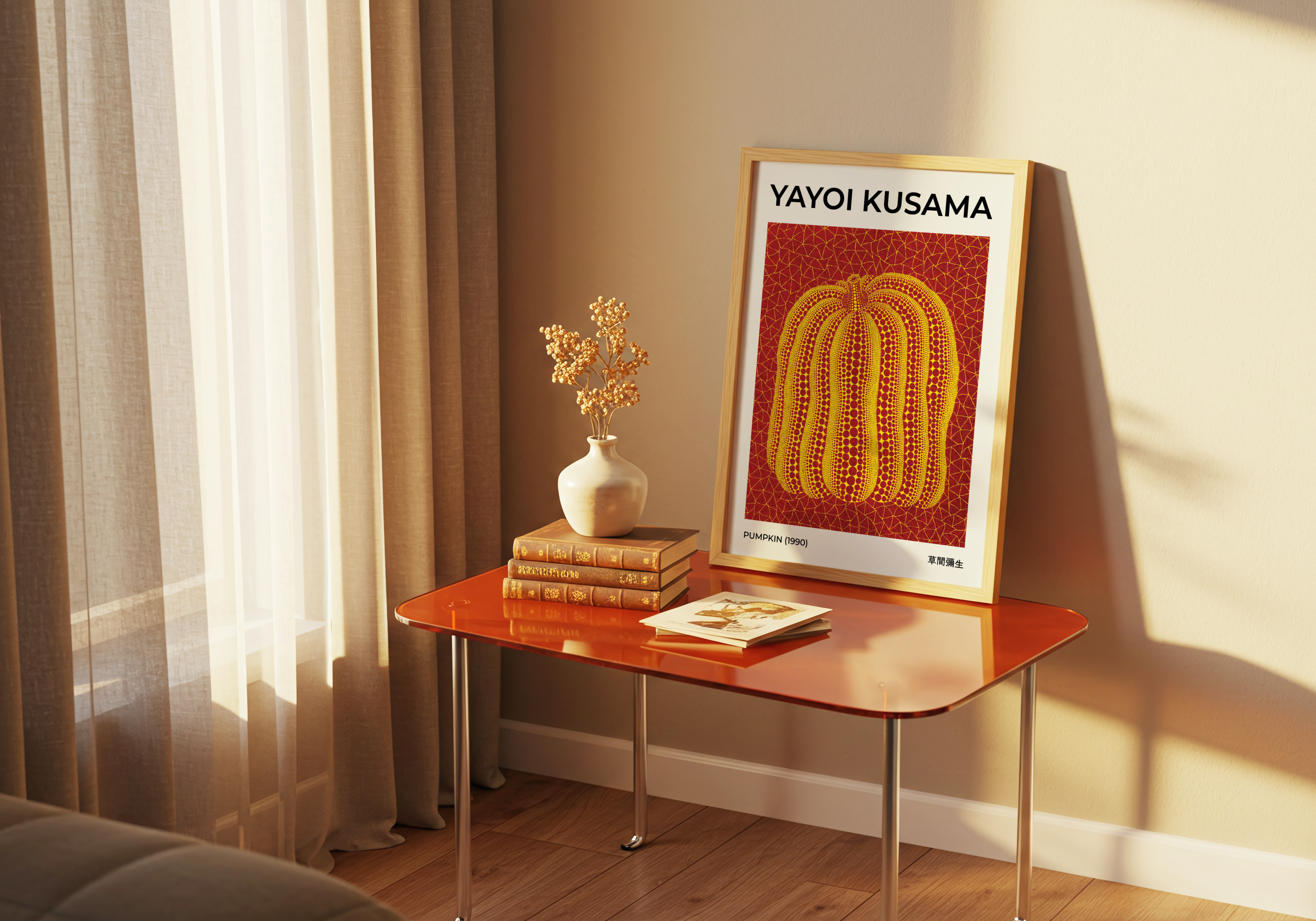 Yayoi Kusama Pumpkin 1990 Poster